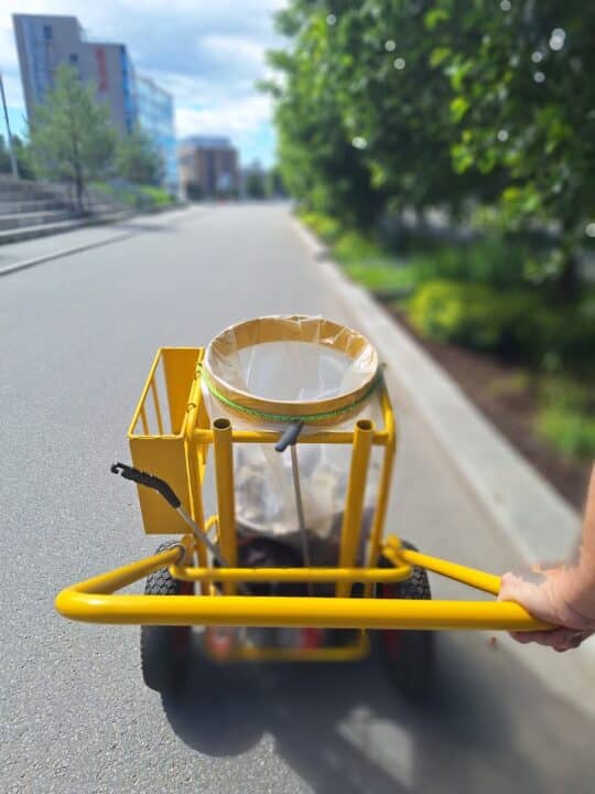 Tralle for plukking av herreløst avfall