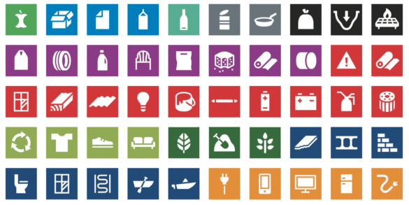 sortering avfall oslo piktogrammer