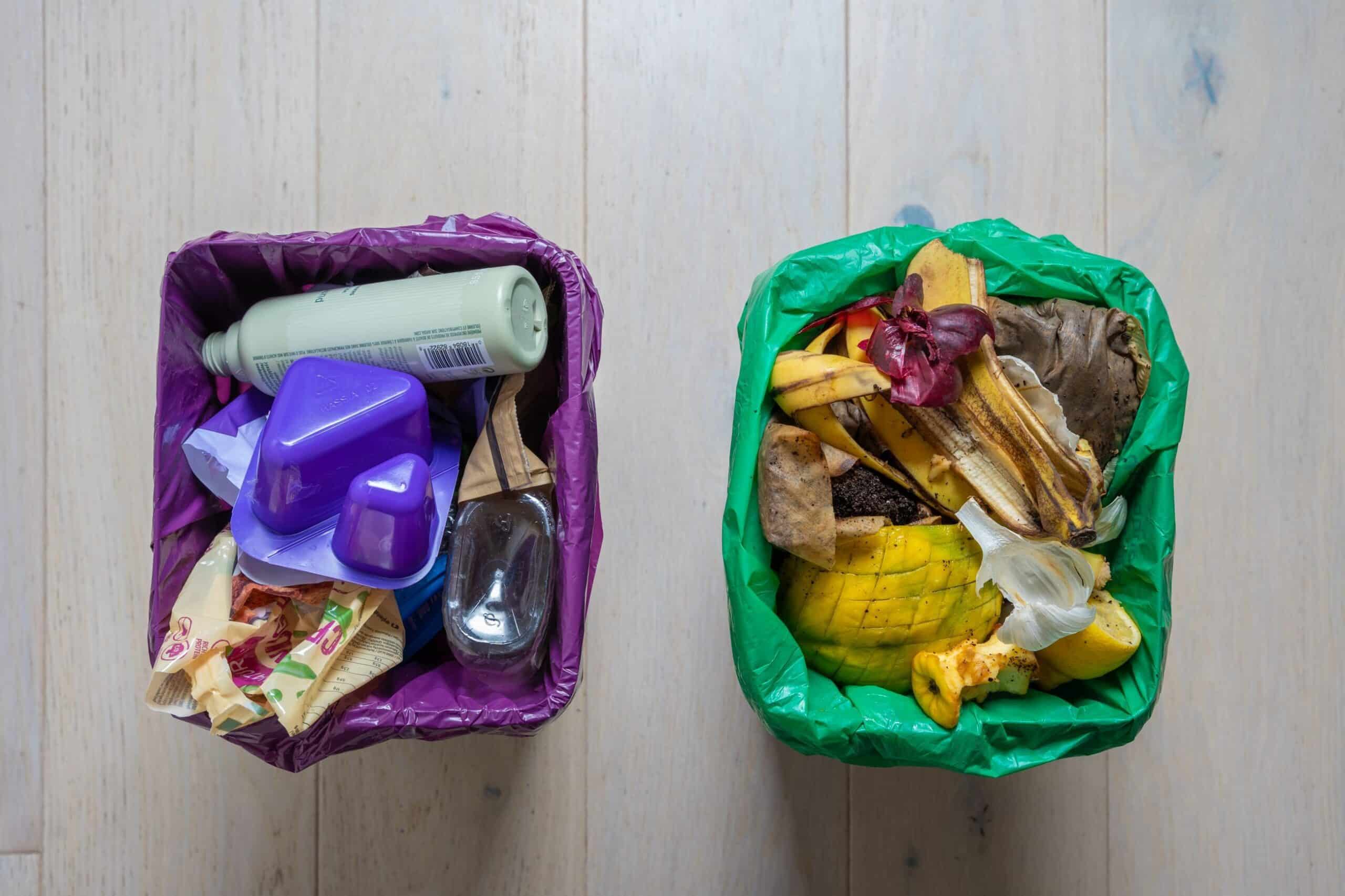 sortering oslo grønn lilla pose